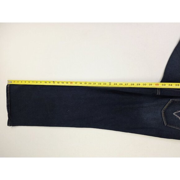 Levi's 8M Womens 32" Inseam 512 Perfectly Slimming Bootcut Blue Denim Logo Jeans - Picture 4 of 12